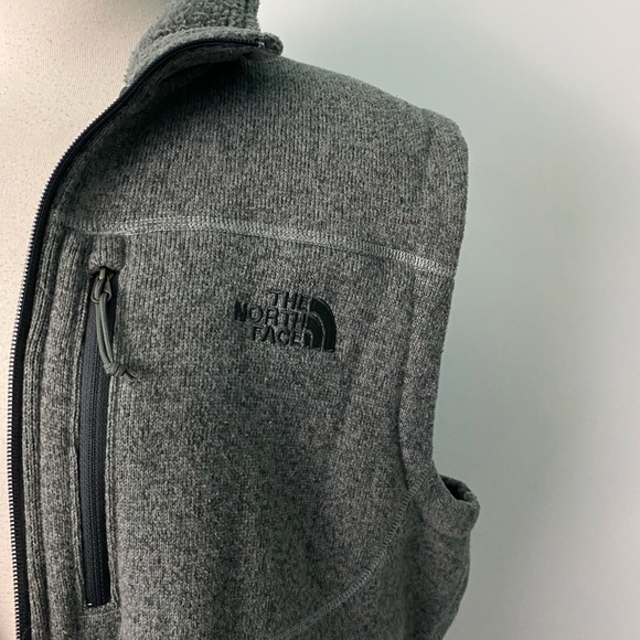 The north face gray fleece sleeve zipper jacket sz- XL - Picture 3 of 5
